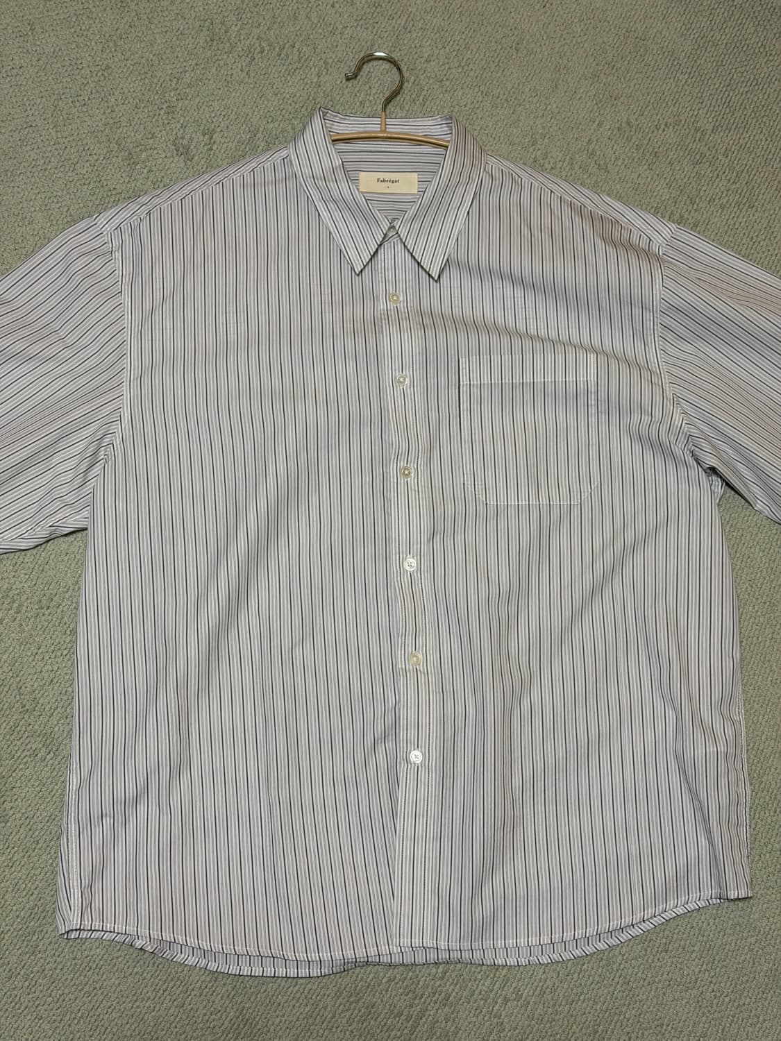 파브레가 안토니 스트라이프 셔츠 아이보리 4사이즈 상품이미지1