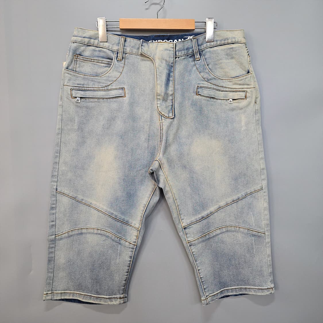 새제품)알렉스로간(ALEX ROGAN) 워싱 데님 하프팬츠 38 상품이미지1