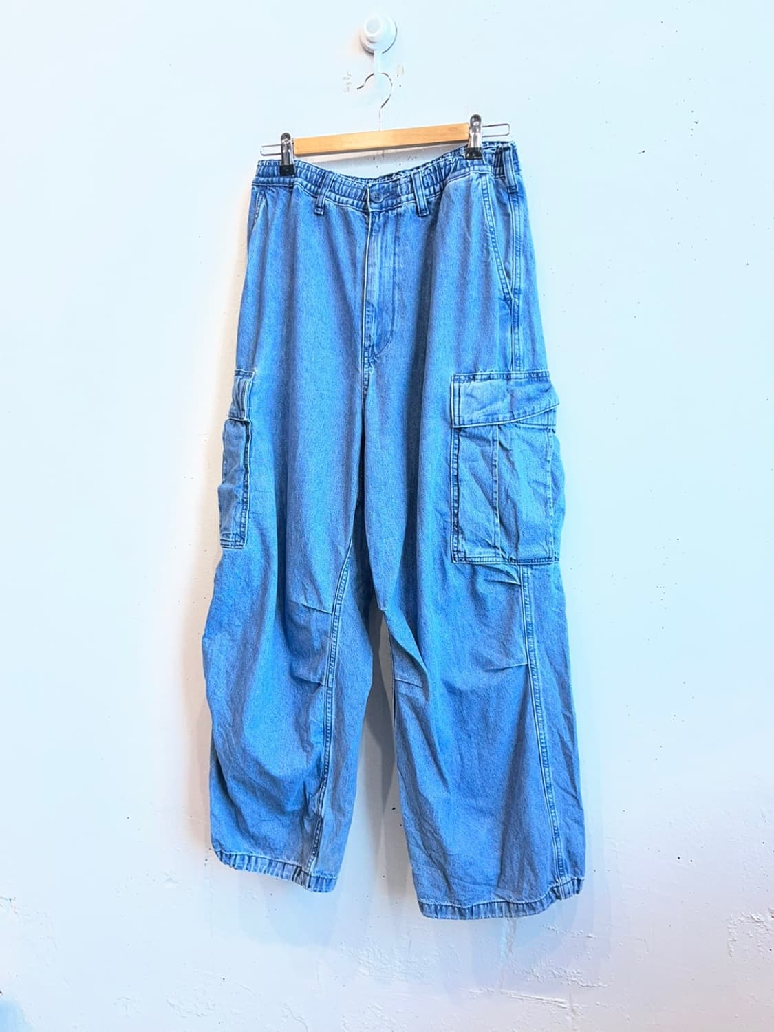 GU 데님 카고 벌룬팬츠 M 상품이미지2