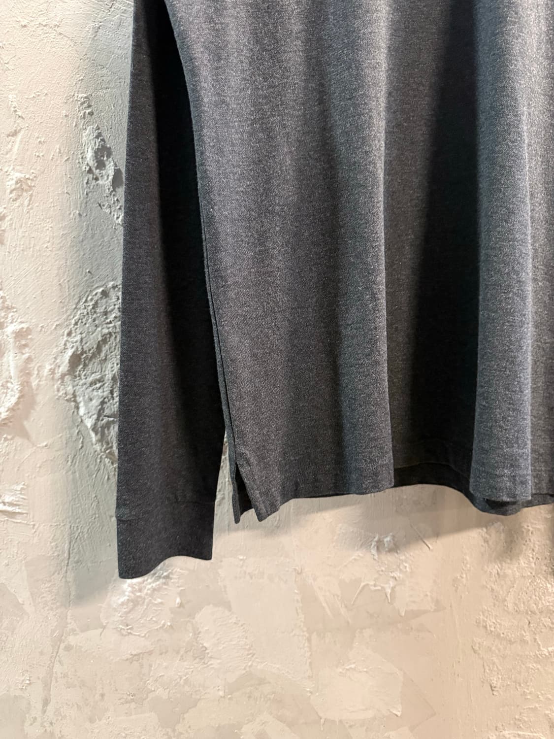 M 휴고보스 BOSS 피마코튼 긴팔 폴로 니트 차콜 상품이미지2