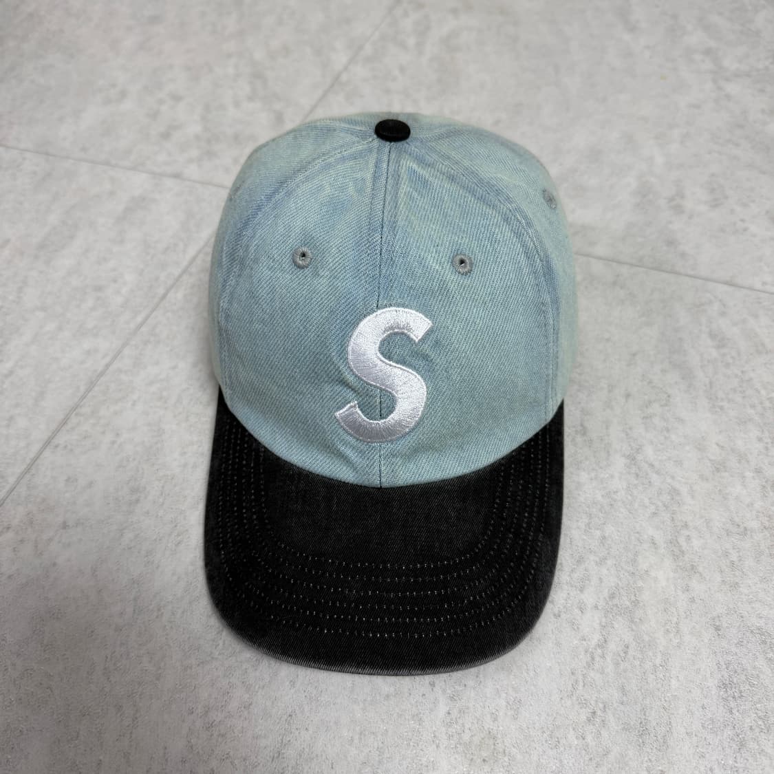 슈프림 볼캡 피그먼트 코티드 투톤 S 로고 6-패널 데님 - 25FW 상품이미지2