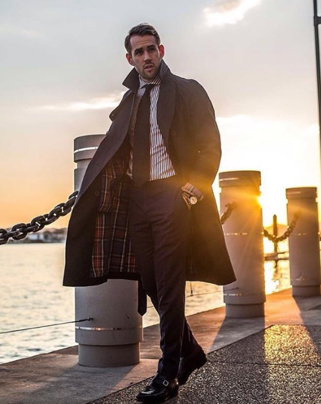 유니클로  x  JW 앤더슨 리버시블 체크 트렌치 코트 상품이미지8