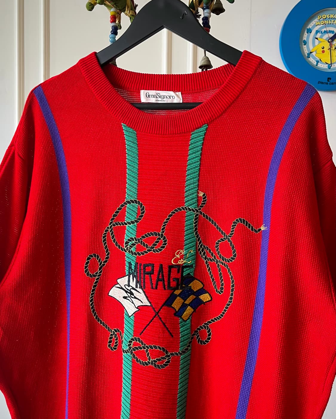 80s-90s GRAN SIGNORI 1/2 Old Summer Knit 상품이미지4