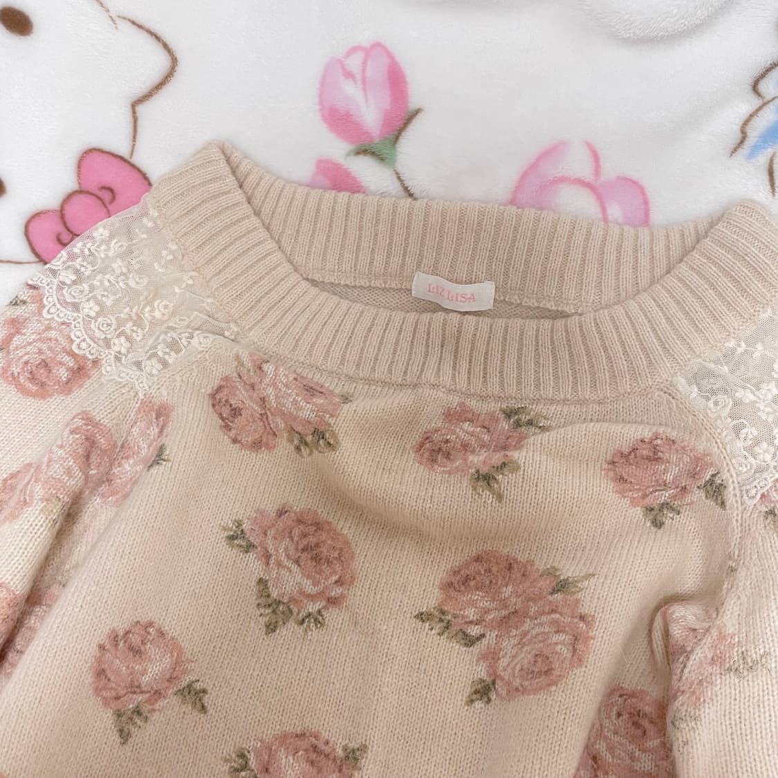 리즈리사 라떼갸루 플로럴 니트 원피스 핀터레스트 상품이미지2