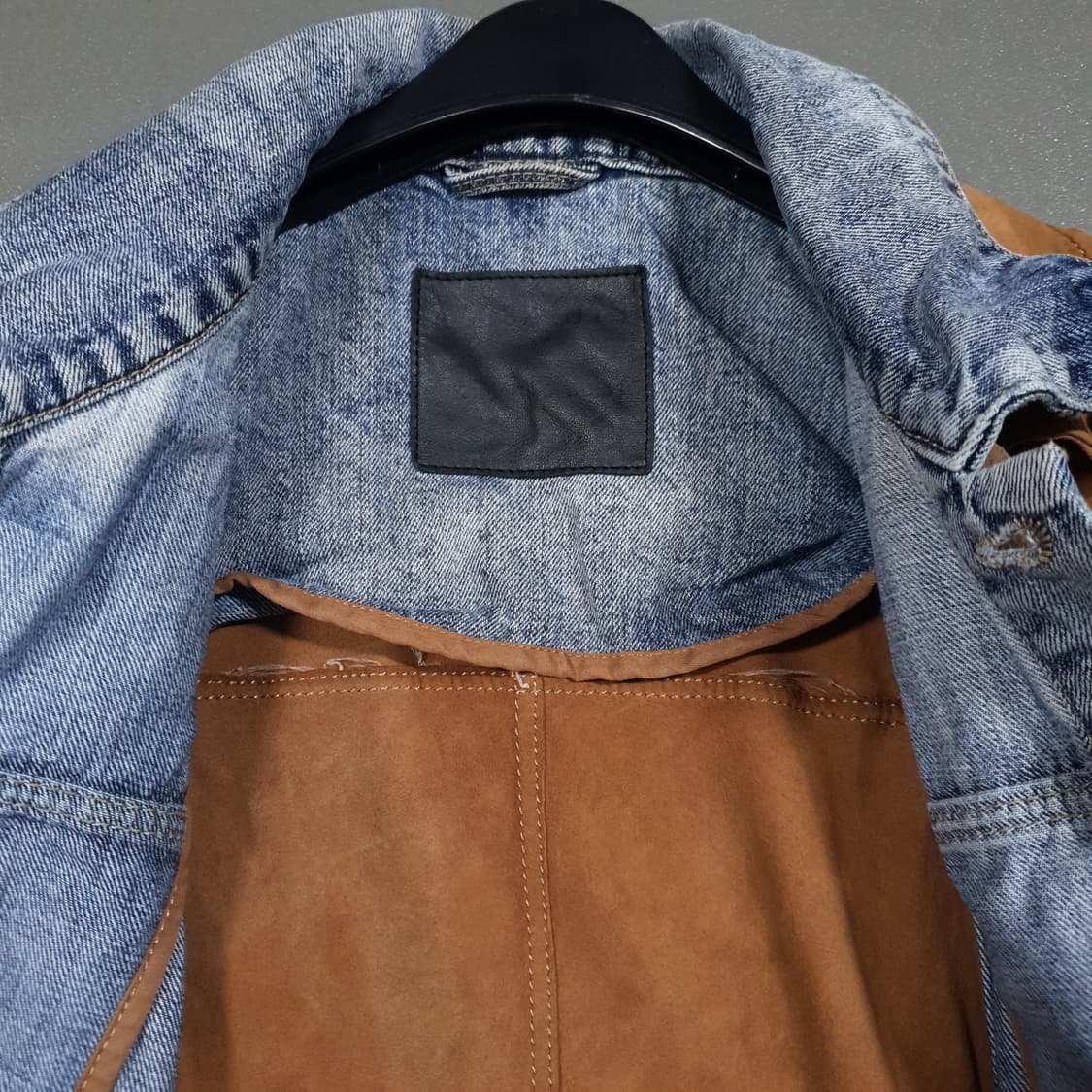 여성 S) 올세인츠 염소 스웨이드 지퍼 디테일 플레임 바이커 데님 자켓 상품이미지7