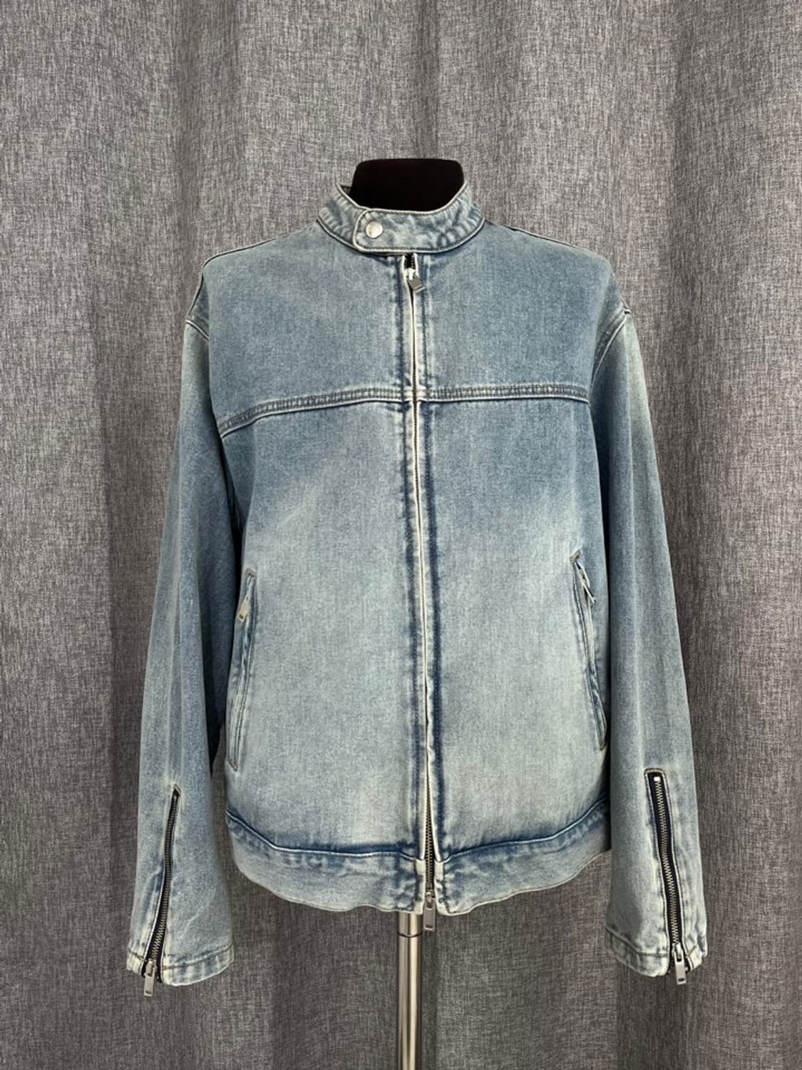 무산사스탠다드 데님 레이서 자켓/무탠다드/#3463 상품이미지1