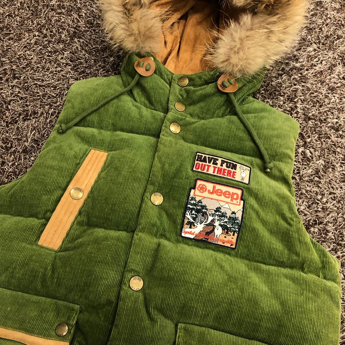 JEEP 지프 코듀로이 덕다운 패딩 조끼 베스트 상품이미지2