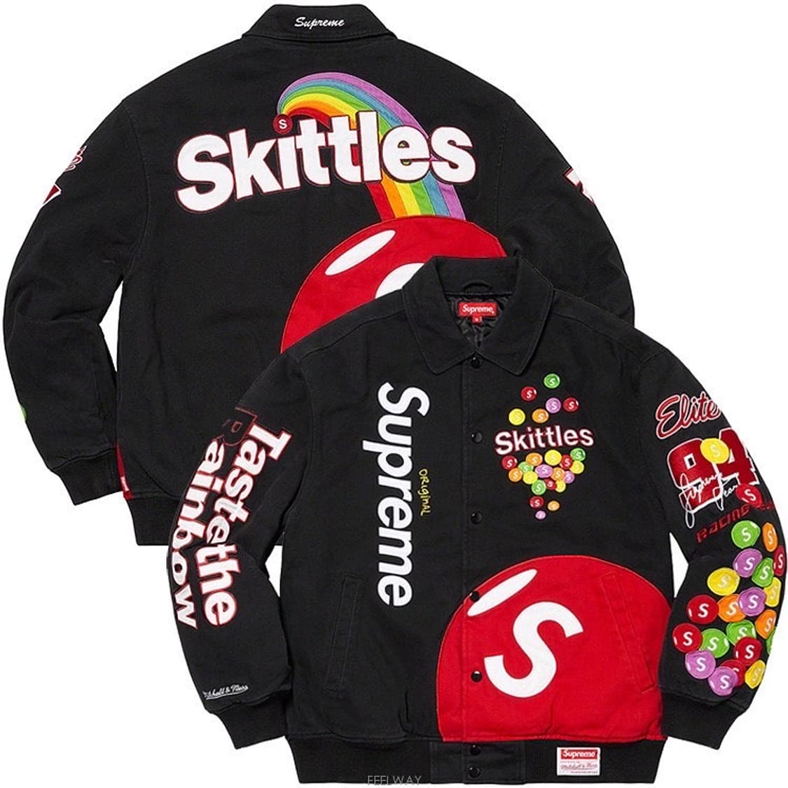 정품/21FW 슈프림 x 스키틀즈 미첼 네스 바시티  상품이미지1