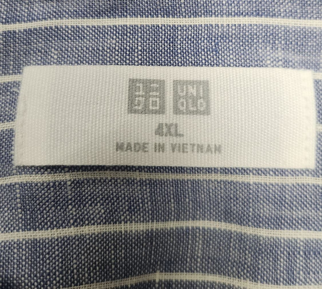 유니클로 린넨 스트라이프 셔츠 4XL 상품이미지3