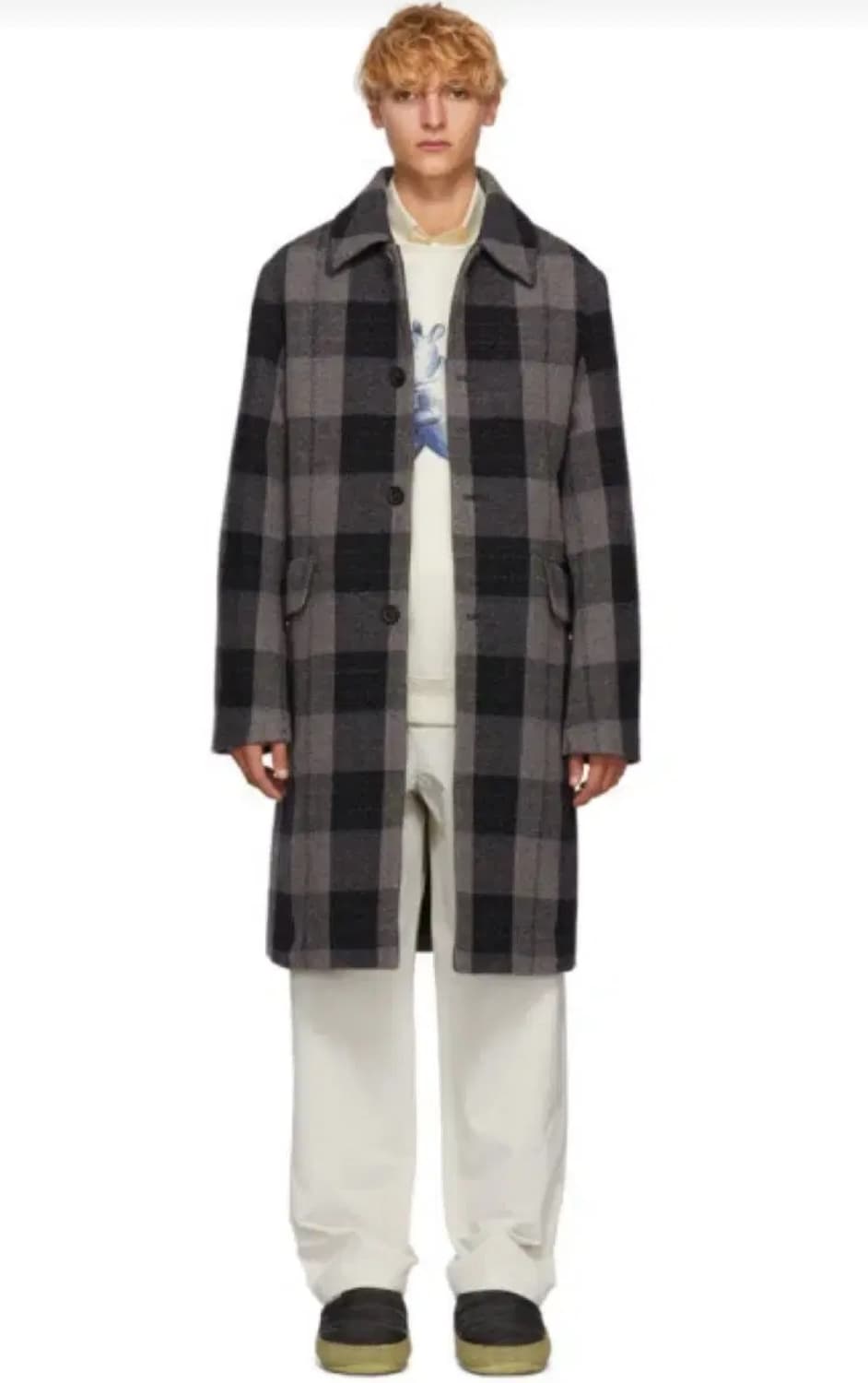 [52] 105-110 아크네 스튜디오 체크 코트 발마칸 상품이미지2