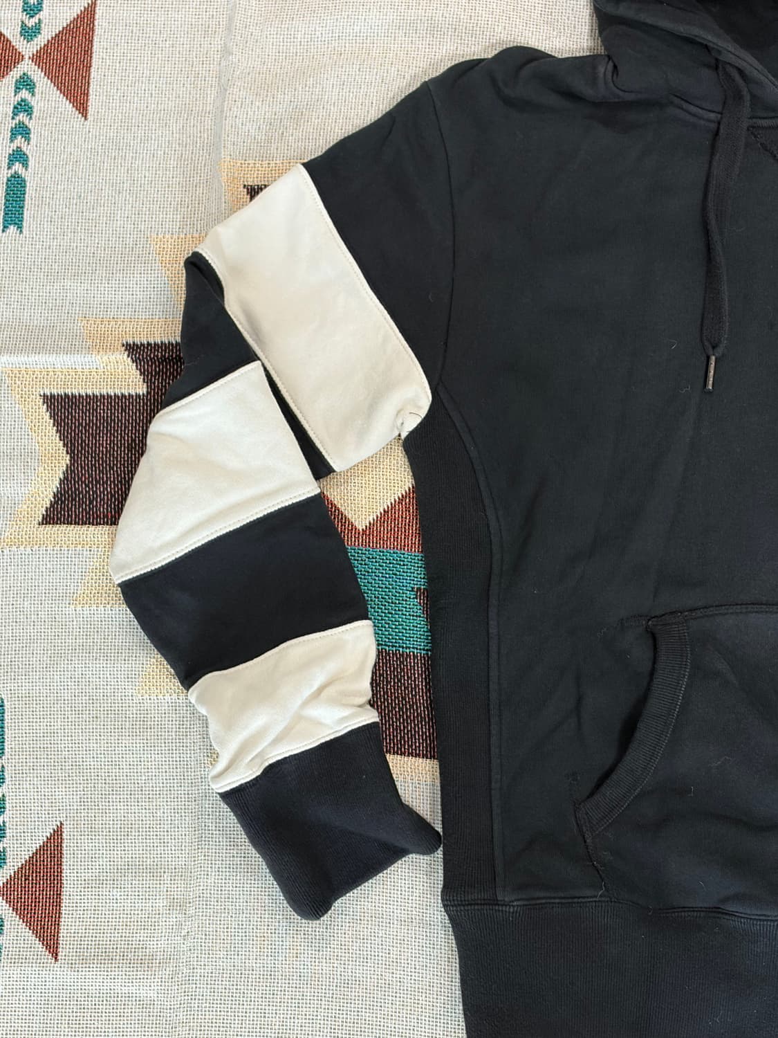 밴슨 스컬 자수 스트라이프 후드 상품이미지3