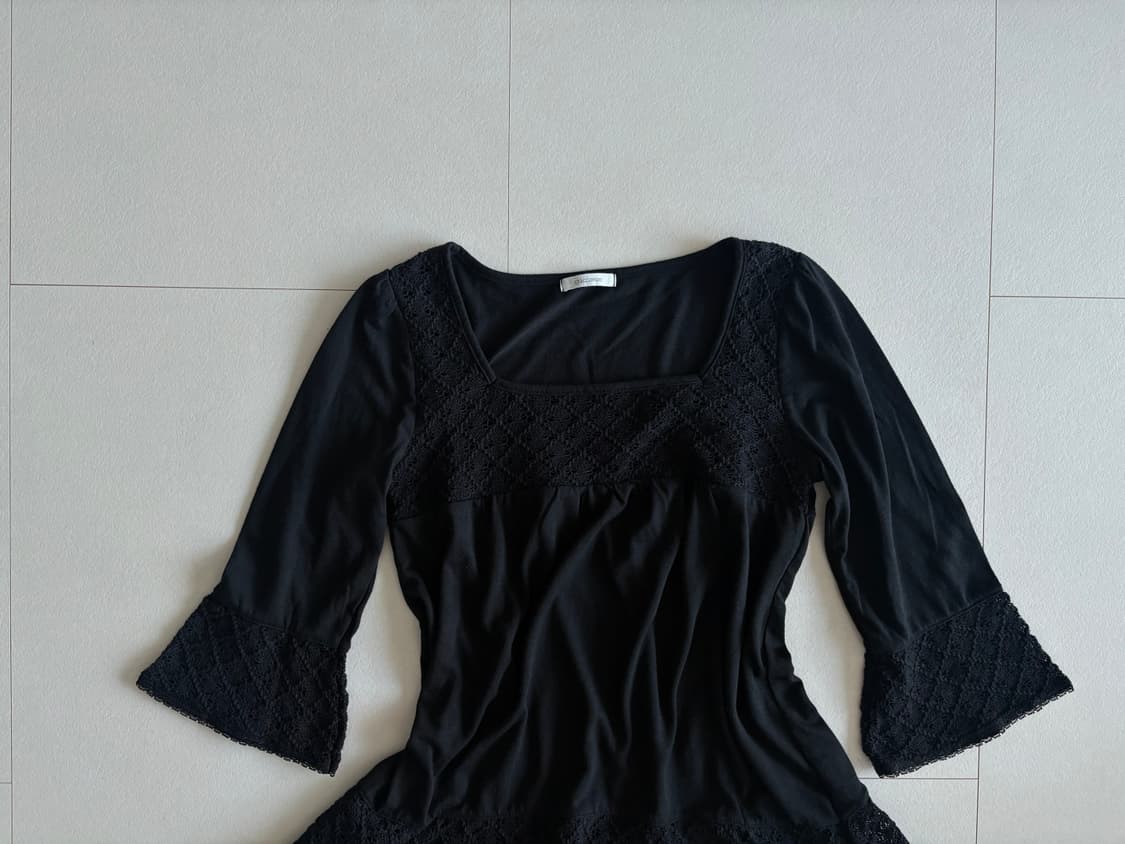 vintage lace square neck top 상품이미지3