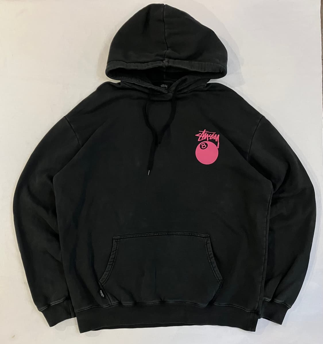 스투시 8볼 피그먼트 후드티 블랙핑크 상품이미지3