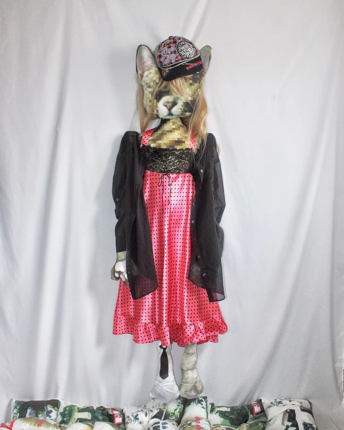 Dot see-through thin blouse cardigan 상품이미지1