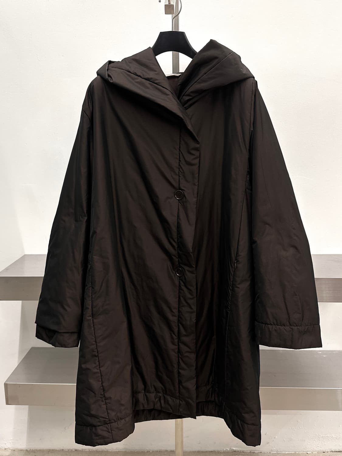 막스마라 브라운 후드 오버사이즈 패딩 코트  상품이미지3