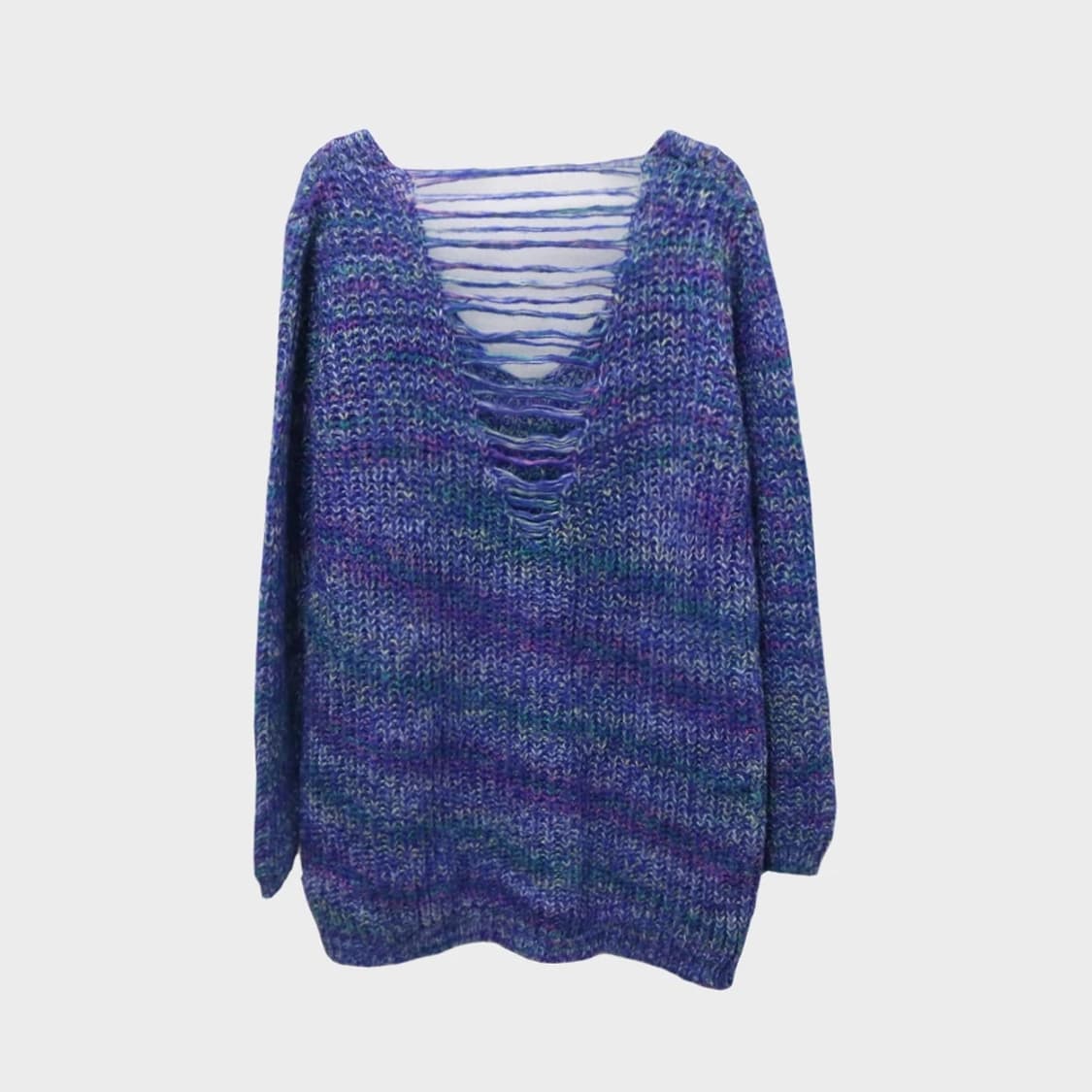 백리스 포인트 울 혼방 롱 니트 61278 상품이미지2