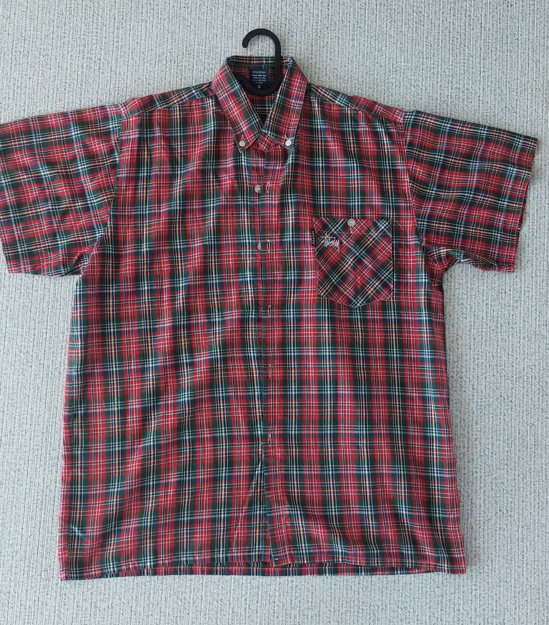 스투시 반팔 체크셔츠 상품이미지1