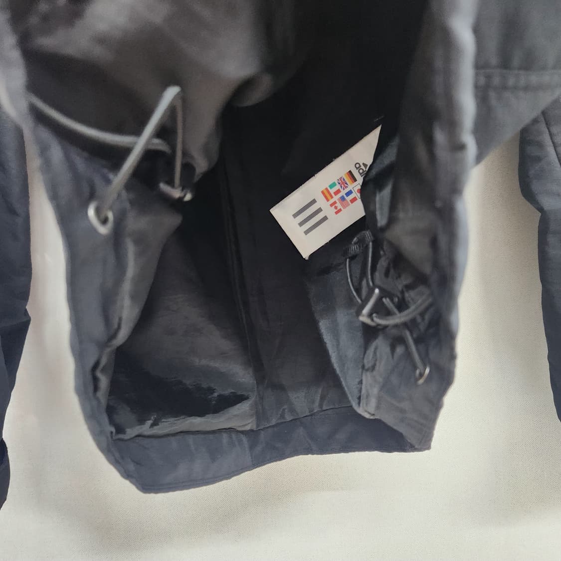 아디다스 로고 사이드 포켓 스트링 후드바람막이100(L) 상품이미지4