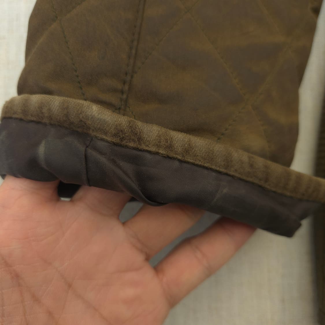 바버 퀼팅 자켓 브라운 여성 상품이미지4