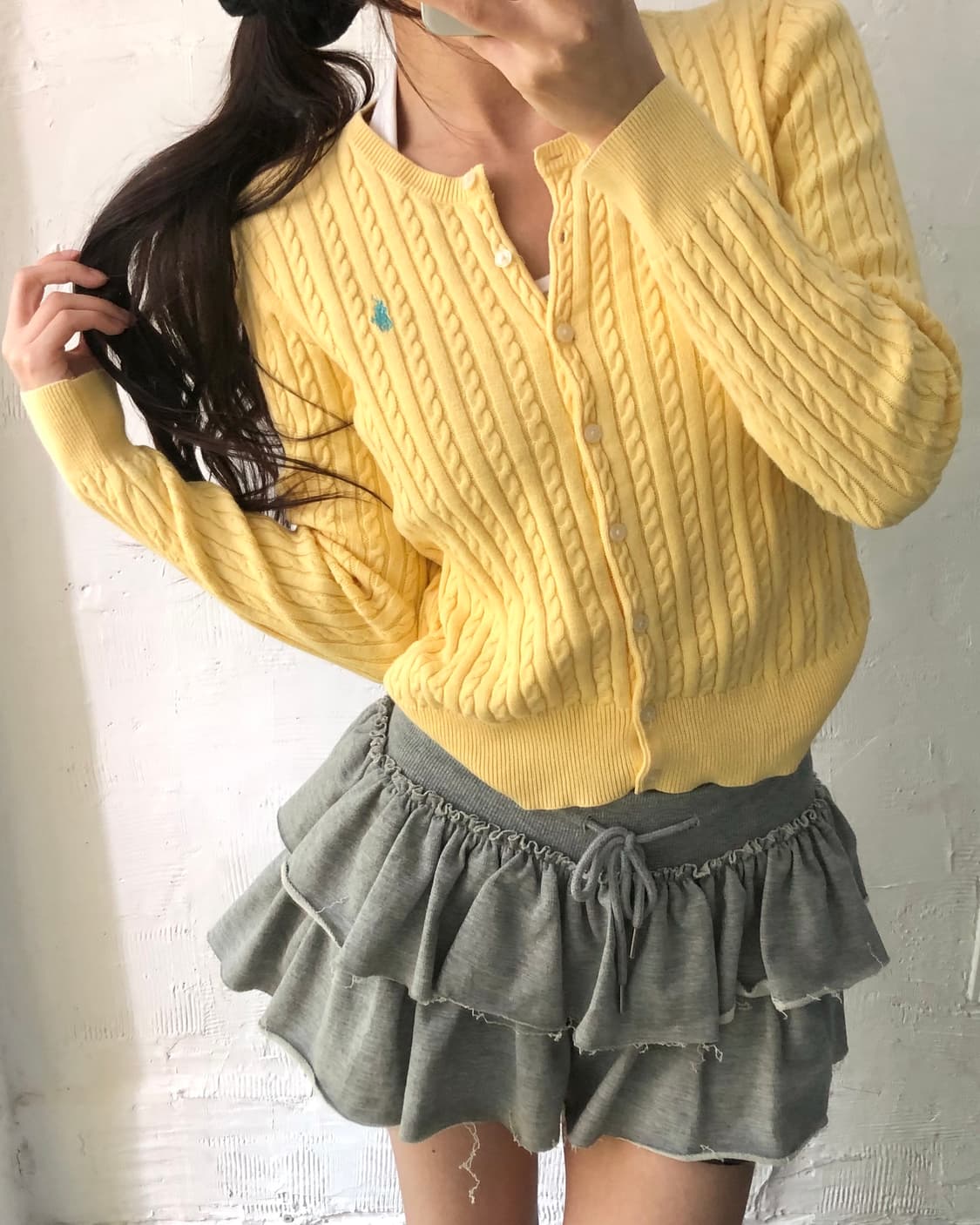 Polo 폴로 랄프로렌 신형 옐로우컬러 걸즈 케이블 가디건 상품이미지1
