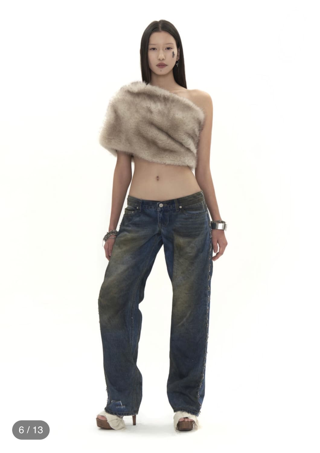 604서비스 BEADED DISTRESSED JEANS 상품이미지1