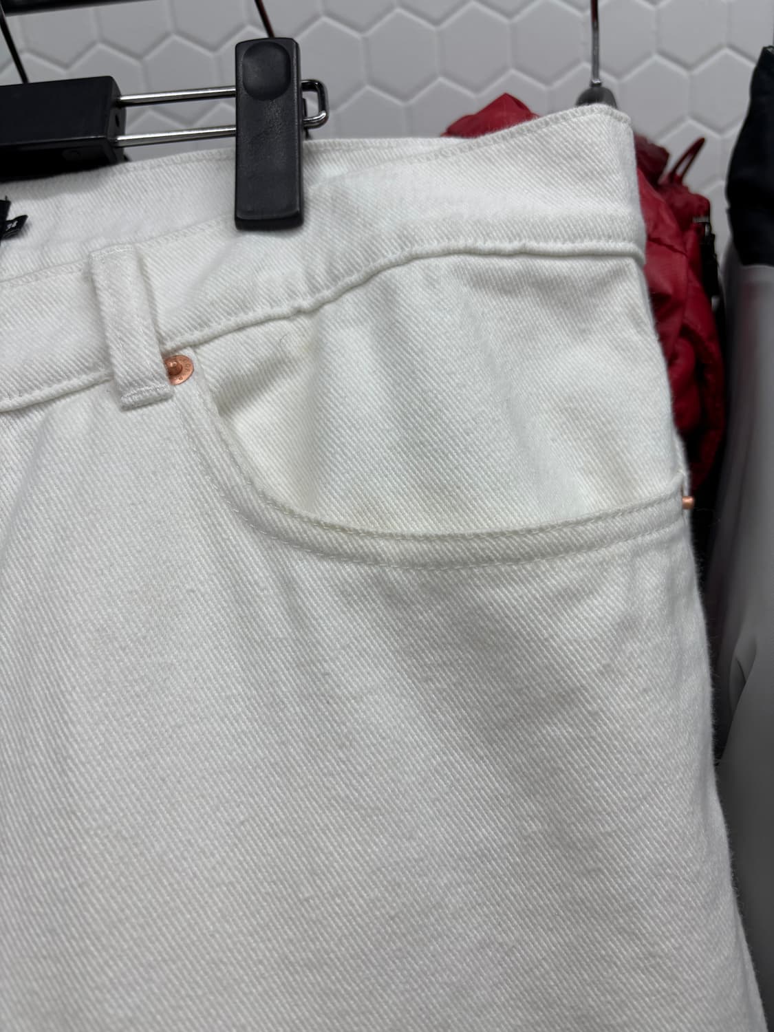 팔라스 덕 화이트 데님팬츠 상품이미지7