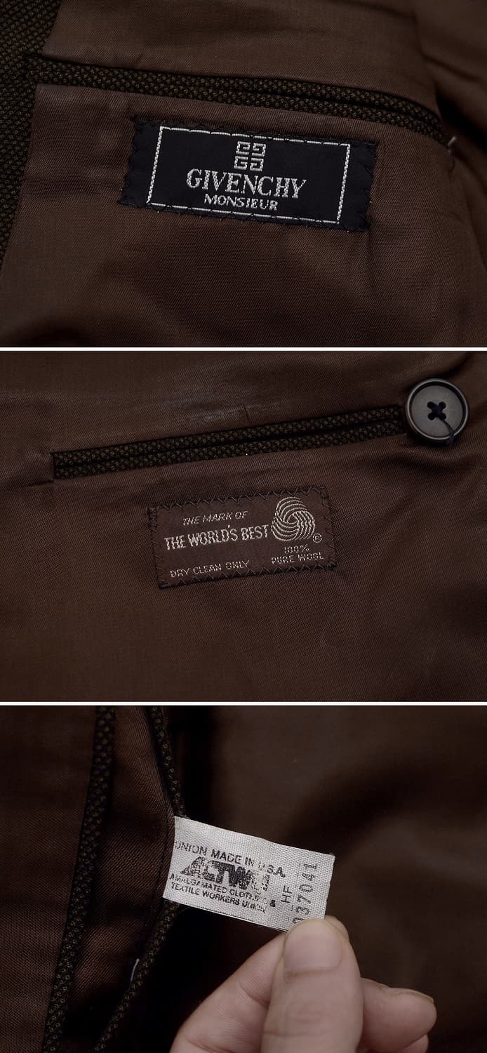 지방시 퓨어울 홈스펀 더블 버튼 블레이저 자켓 (100) 상품이미지10