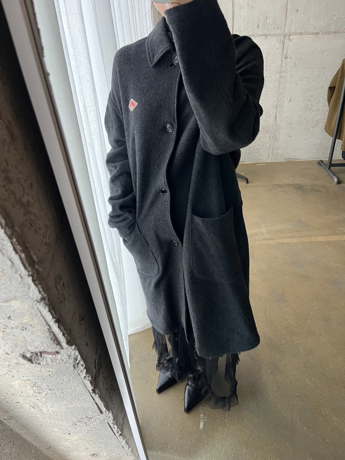 Danton 단톤 라이트 롱 코트 다크그레이 38 상품이미지4