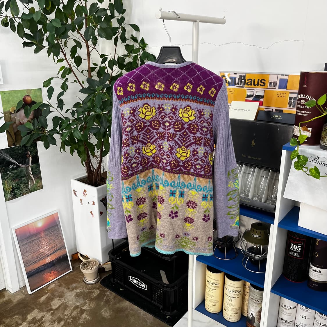 오일릴리 패턴 울가디건 L 상품이미지4