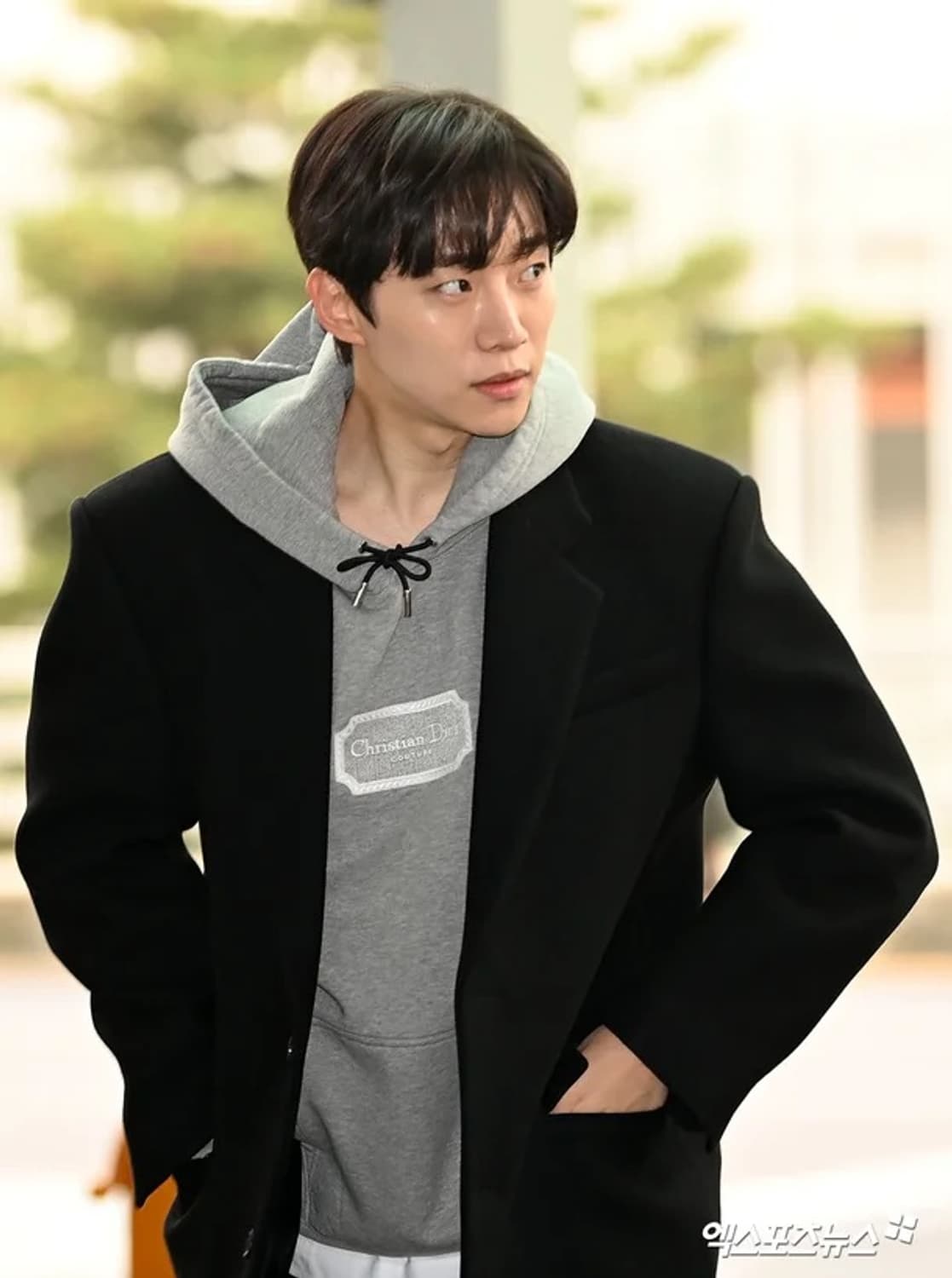 디올 그레이 로고 후드티셔츠 새상품 상품이미지1