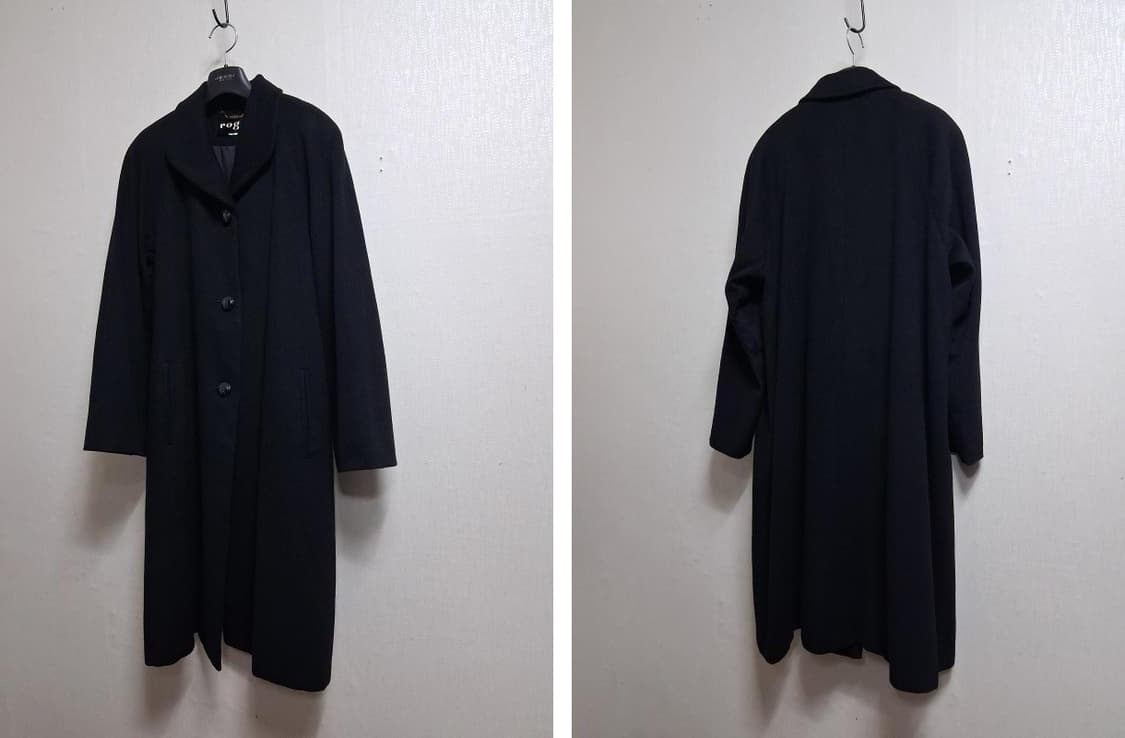 일본수입 roga퓨어캐시미어 롱코트 레트로 고풍스러운핏 77 상품이미지2