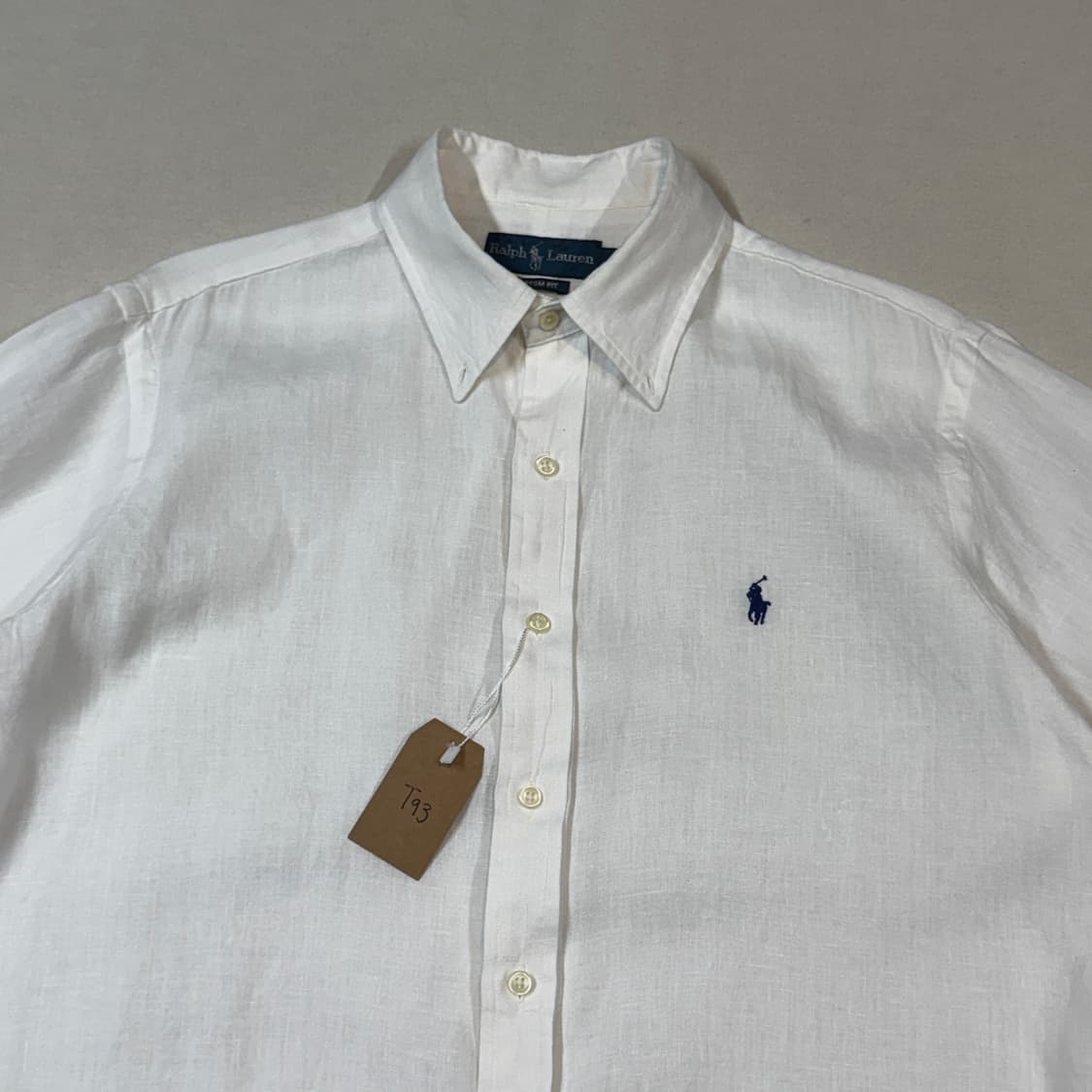 L) 폴로 랄프로렌 클래식핏 화이트 린넨 셔츠 T93 상품이미지3
