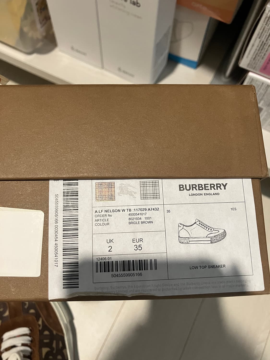 버버리 스니커즈(정) 새상품 상품이미지4