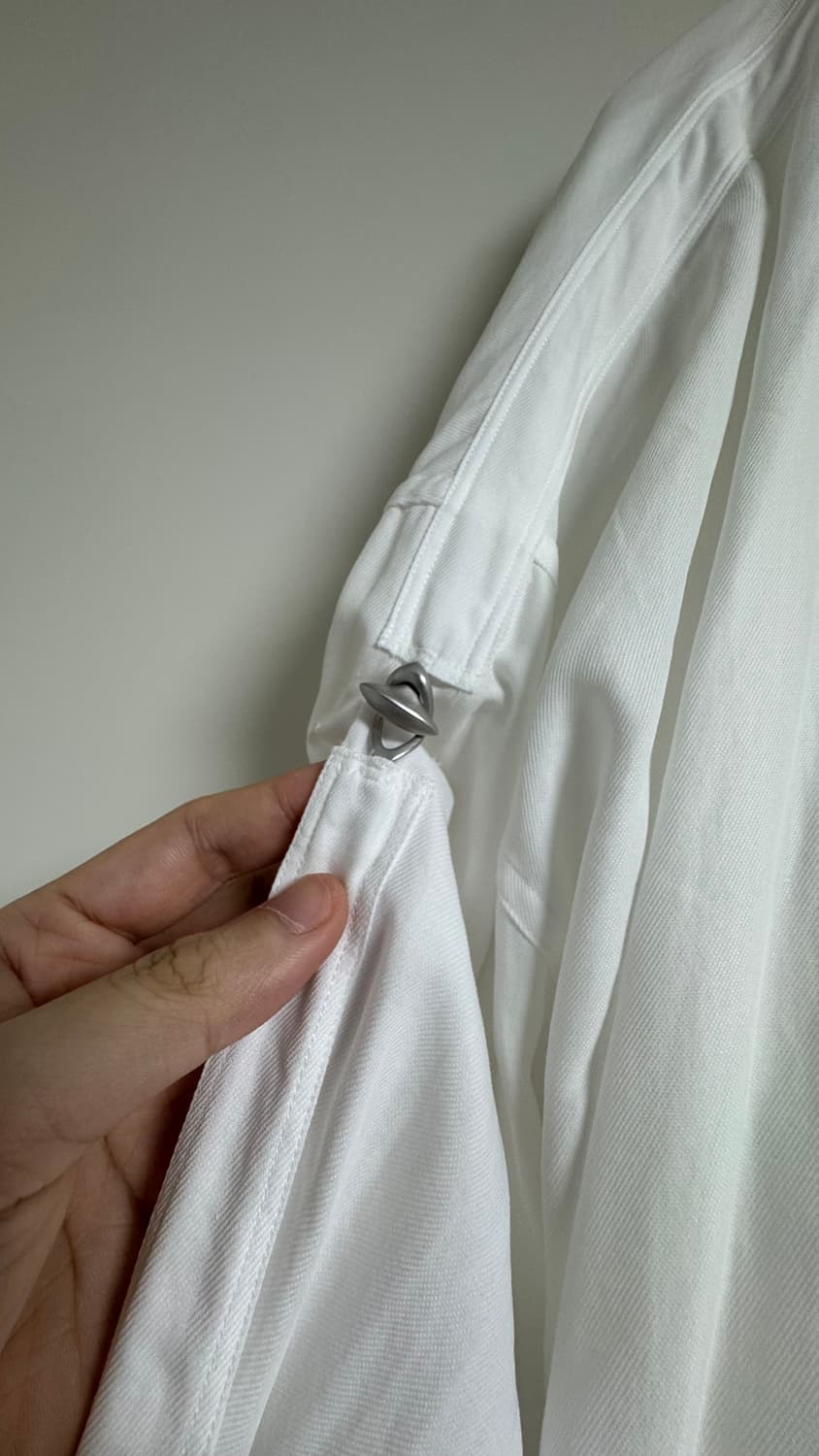 [L] 헬무트랭 오픈 백 코튼 셔츠 (슬리브 컨트롤) 남여 모두 착용 상품이미지4