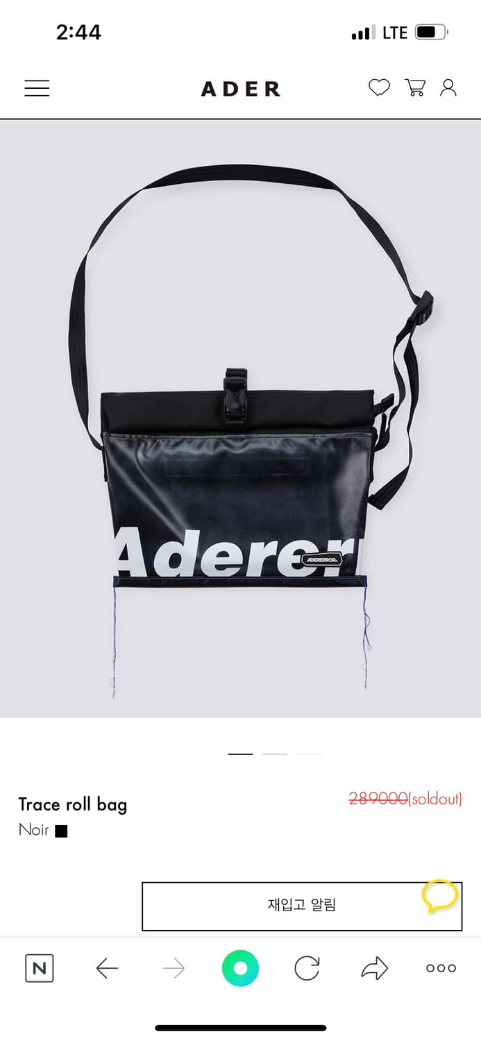 [ADER] 아더에러 트레이스 롤백 블랙 상품이미지2