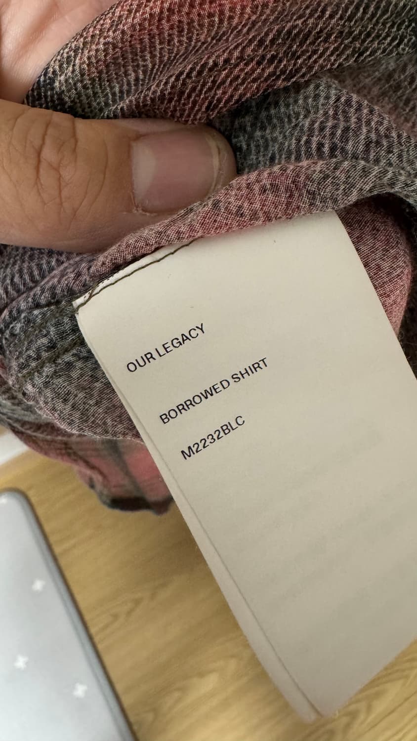 아워레가시 버로우드 럼버체크 셔츠 50사이즈 상품이미지6