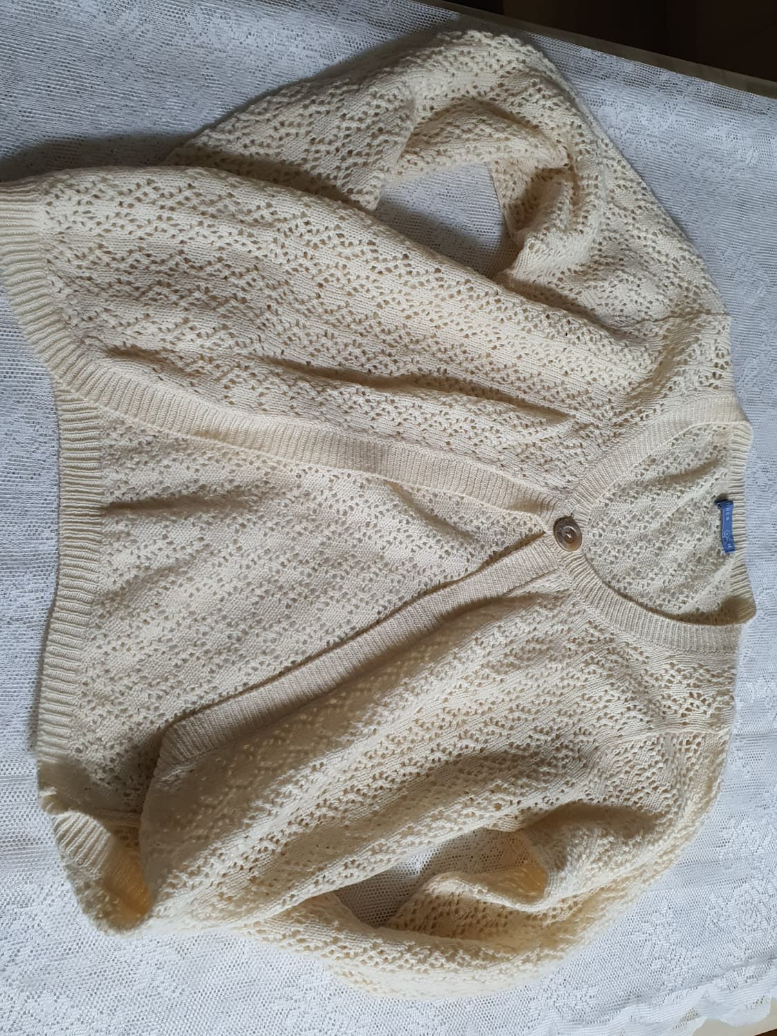 [일본빈티지] 아이보리 펀칭 니트 가디건 상품이미지5