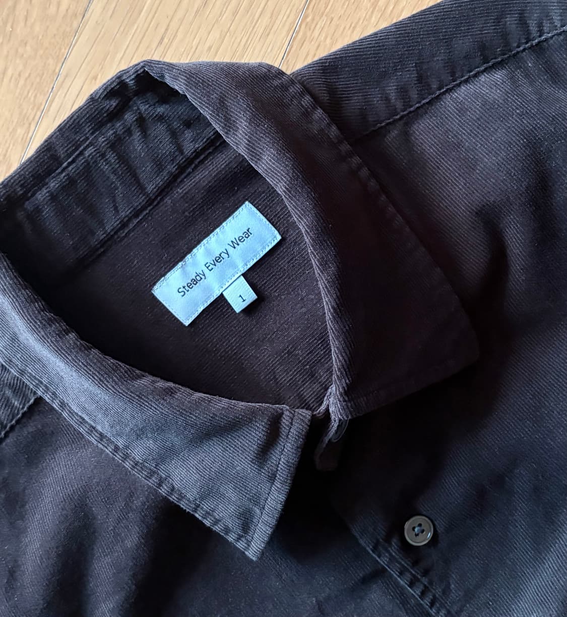 스테디에브리웨어 릴렉스드 코듀로이 셔츠 다크브라운 1사이즈 상품이미지4