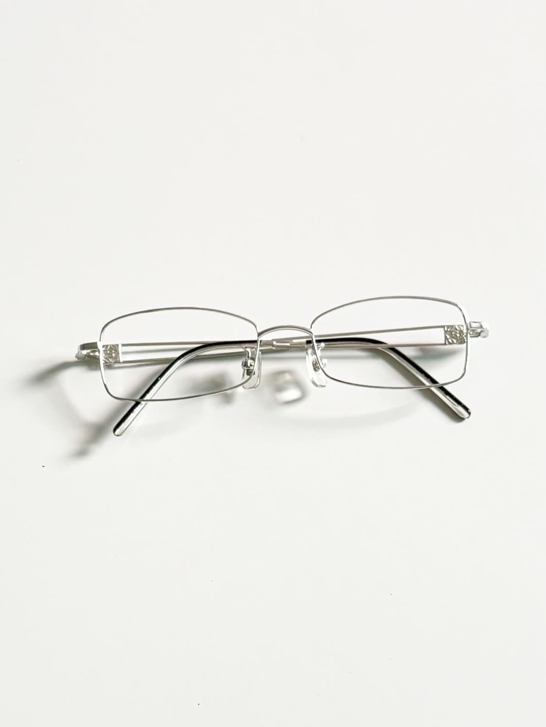 R&B EYEWEAR 실버 슬림 스퀘어 메탈 빈티지 안경 상품이미지2