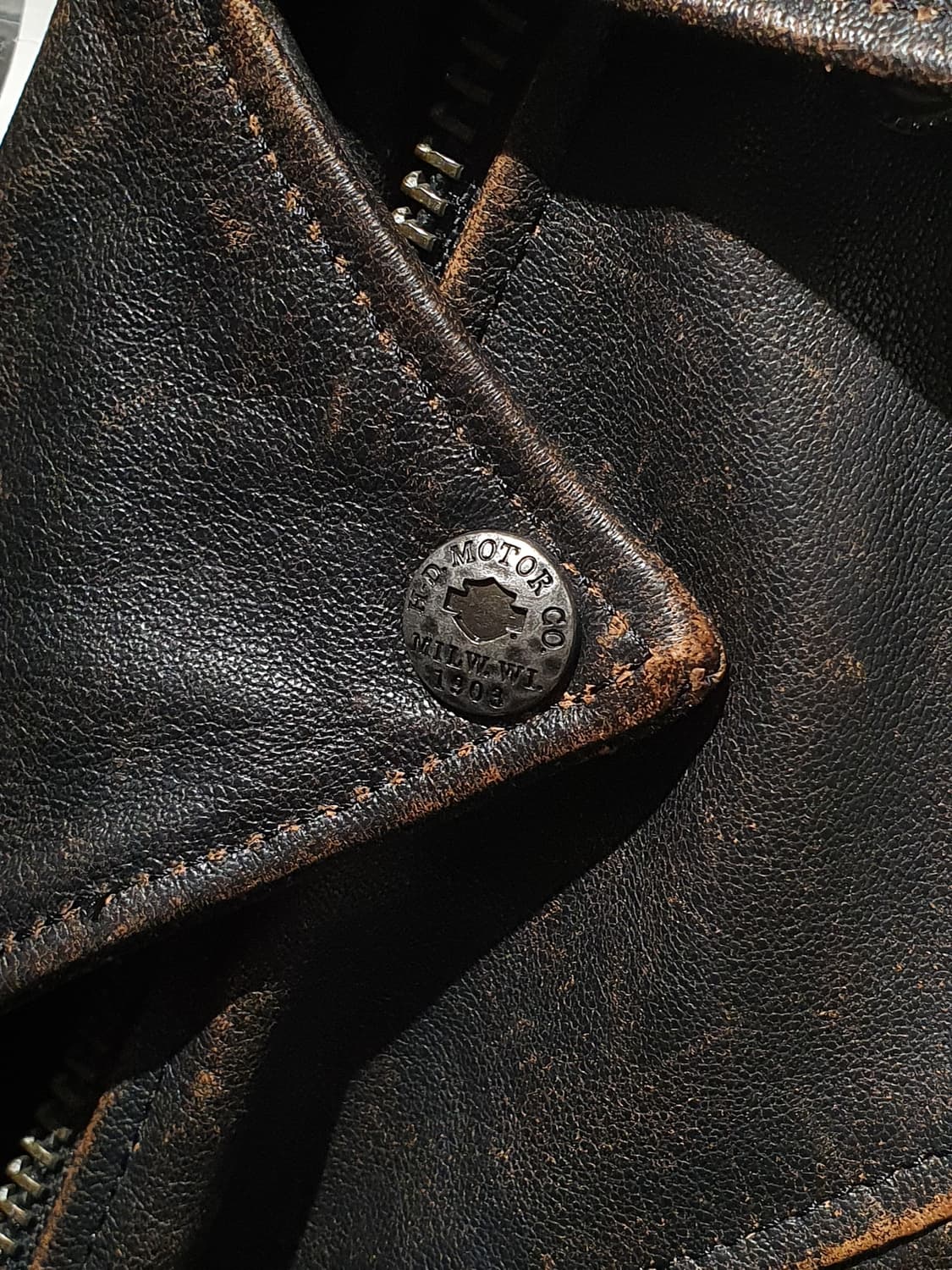 🏍️ 할리데이비슨 정품 가죽 라이더 자켓 (M) 상품이미지6