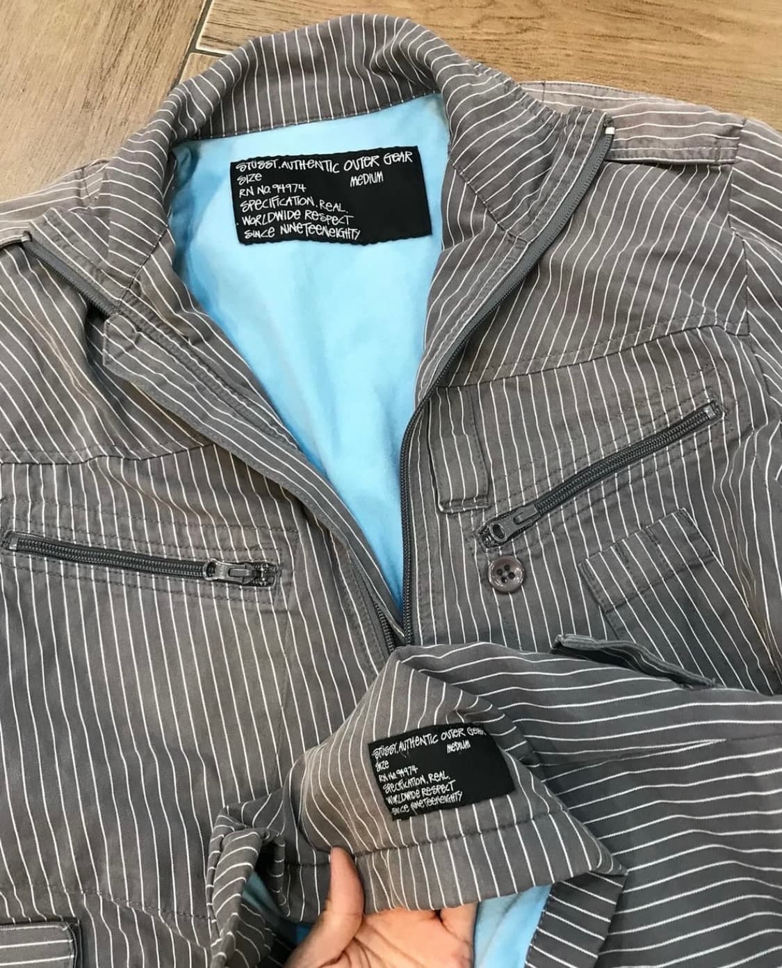 스윙잉 대구 스투시 스트라이프 워크자켓 판매합니다 상품이미지5