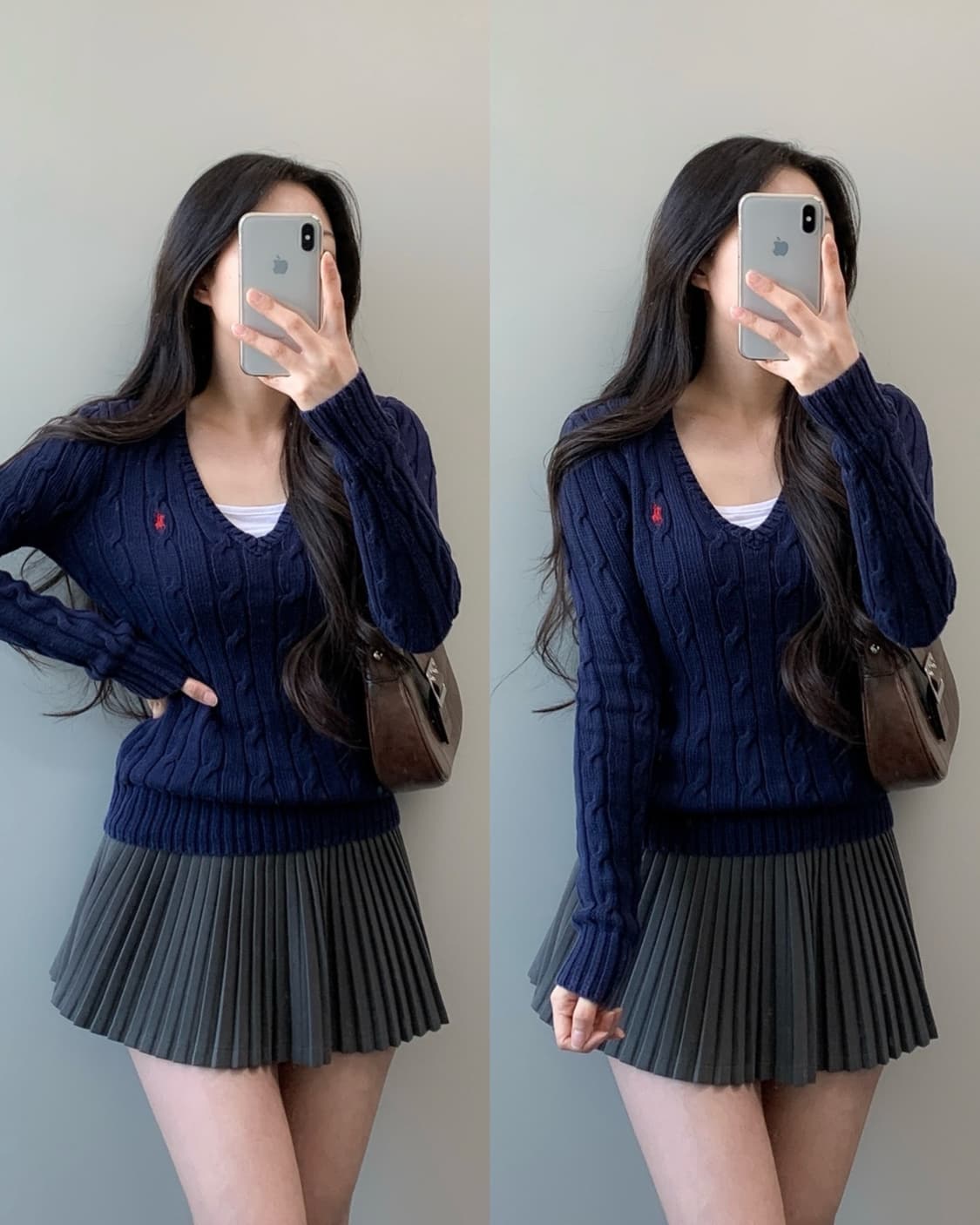 폴로 브이넥 니트  상품이미지1