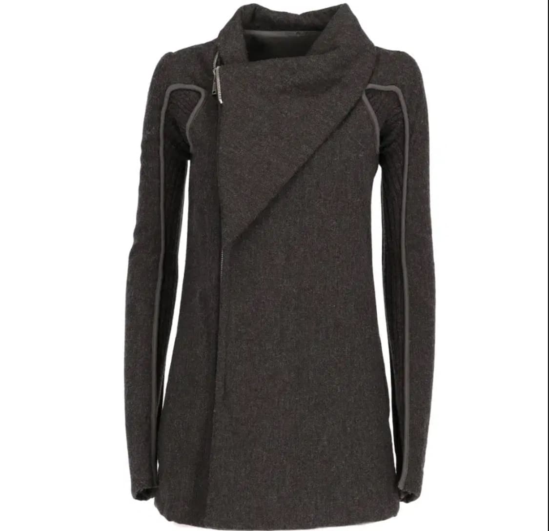 Rick Owens 2010 SS 릭오웬스 비대칭 사선 하이넥 코트 상품이미지1
