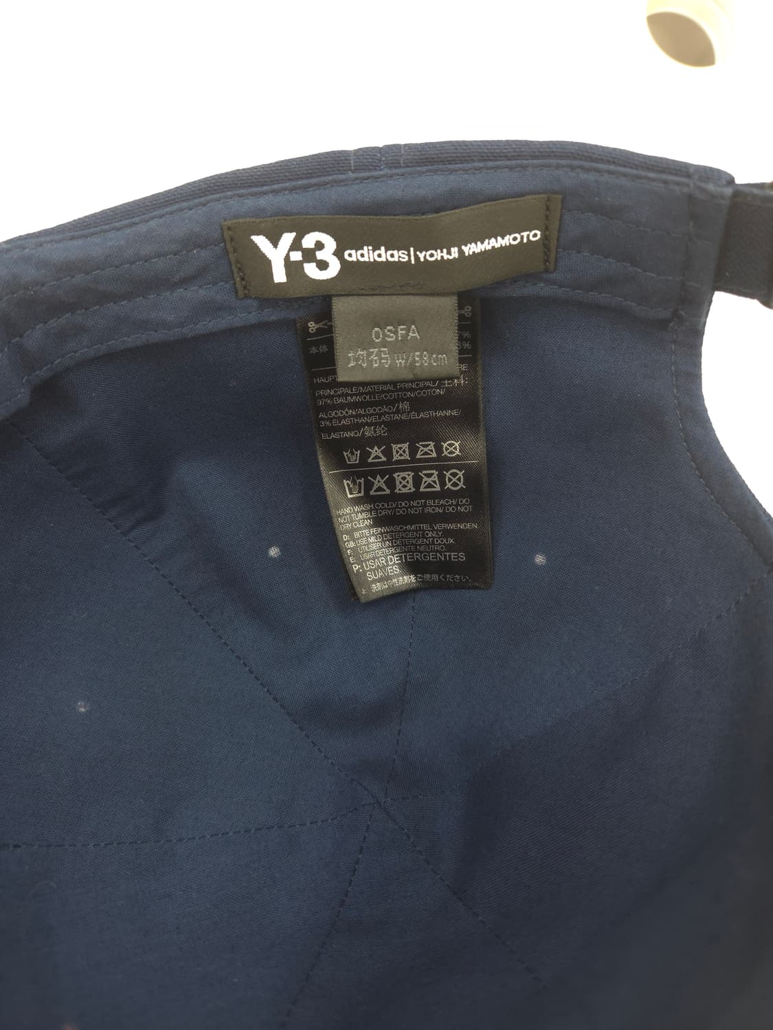 Y-3 요지야마모토 X 아디다스 네이비 볼캡 모자 상품이미지3