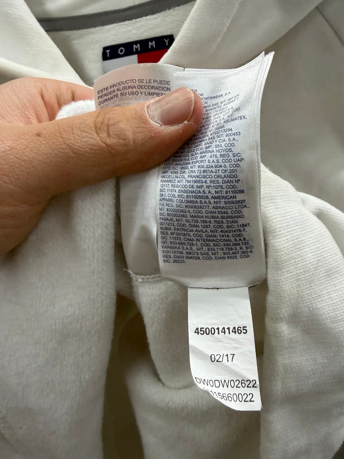 타미진스 흰색 반팔 후드티 S 상품이미지6