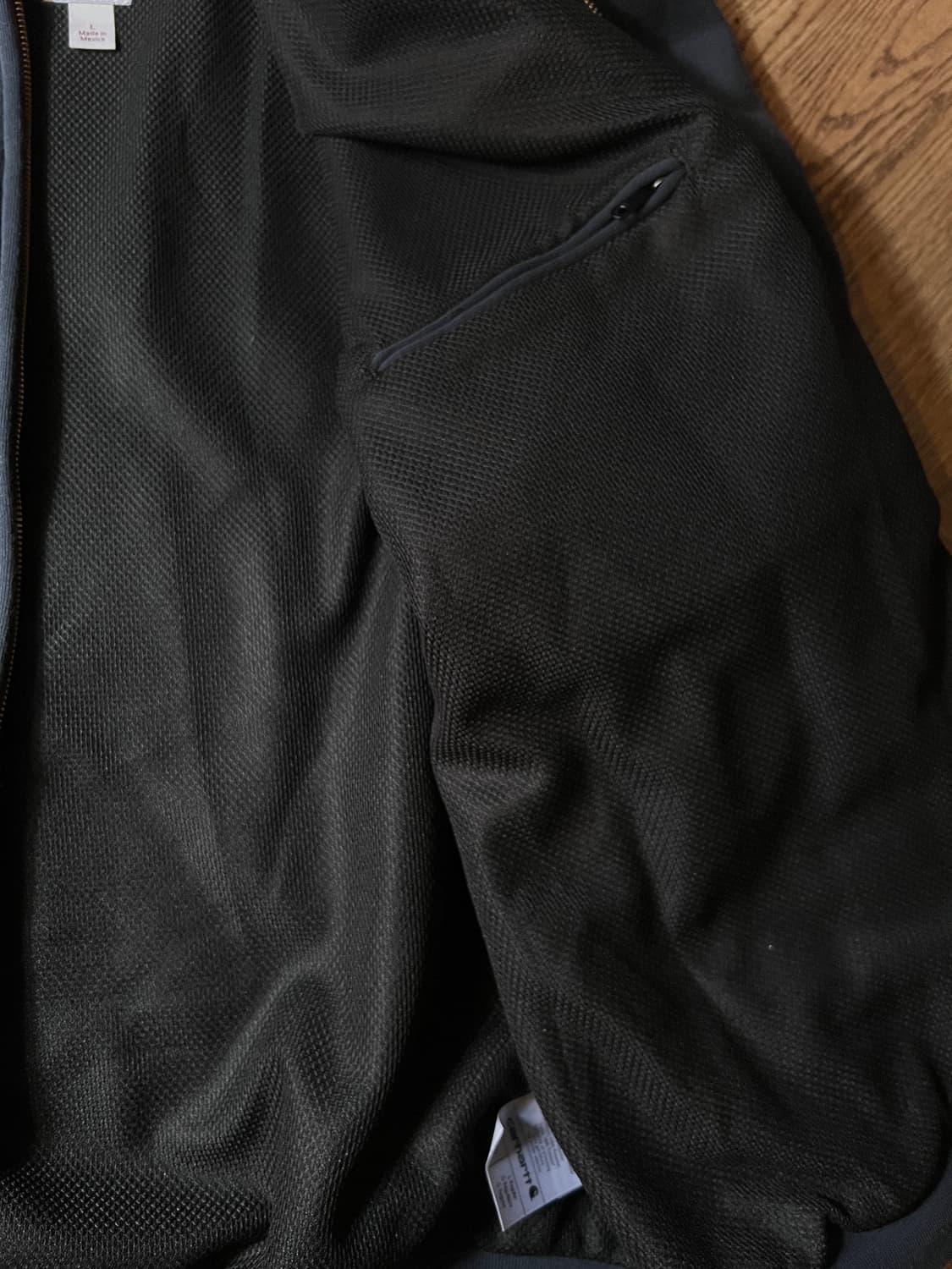 [L]칼하트 USA 써멀 네이비 후드 집업 상품이미지6