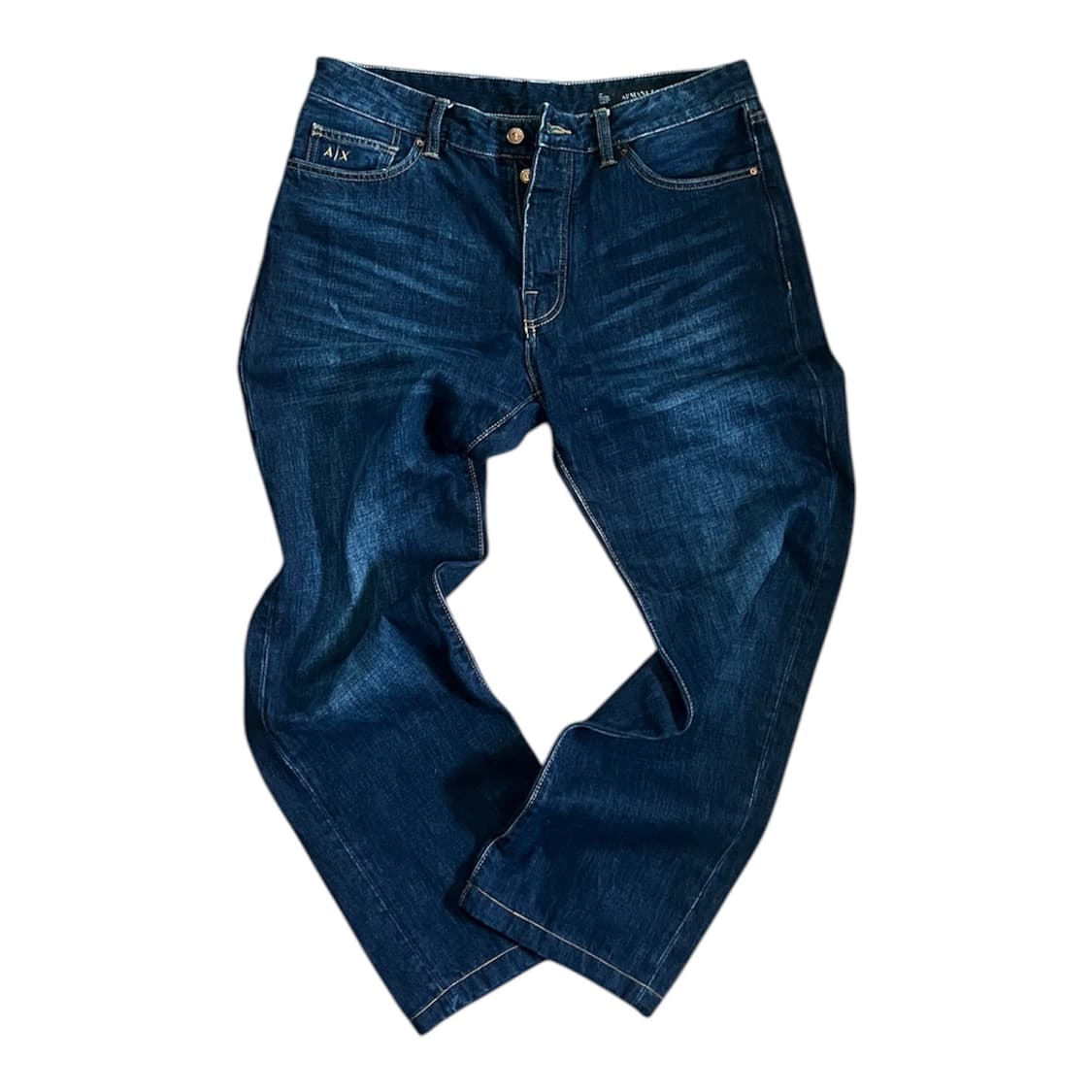큐알) 아르마니 익스체인지 다크인디고 루즈 스트레이트 데님팬츠 상품이미지1