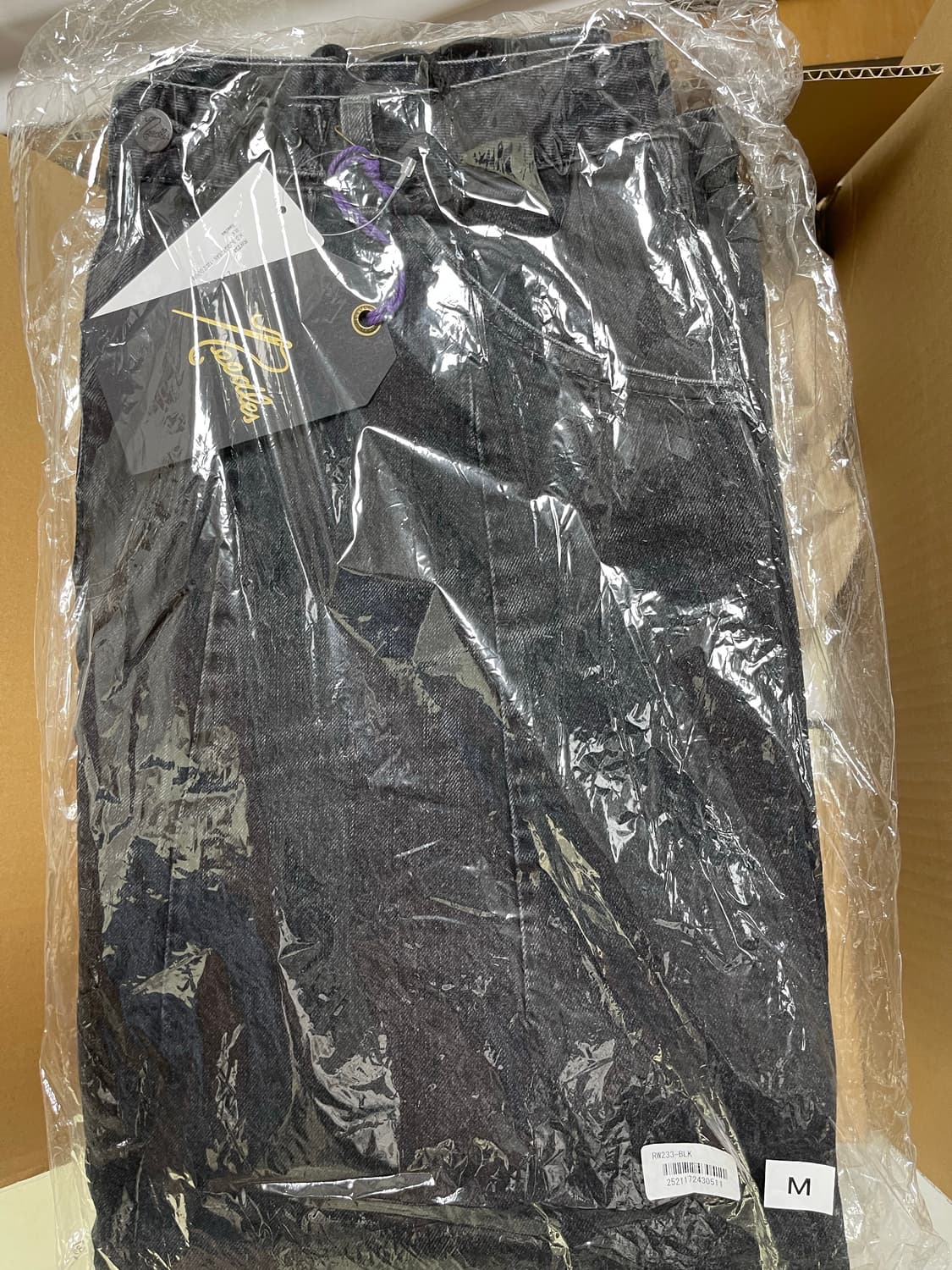 [M] 니들스 HD 버기핏 데님 팬츠 블랙 상품이미지2