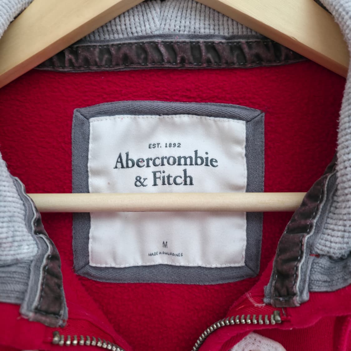 [M] 아베크롬비 레드 후드집업 상품이미지5