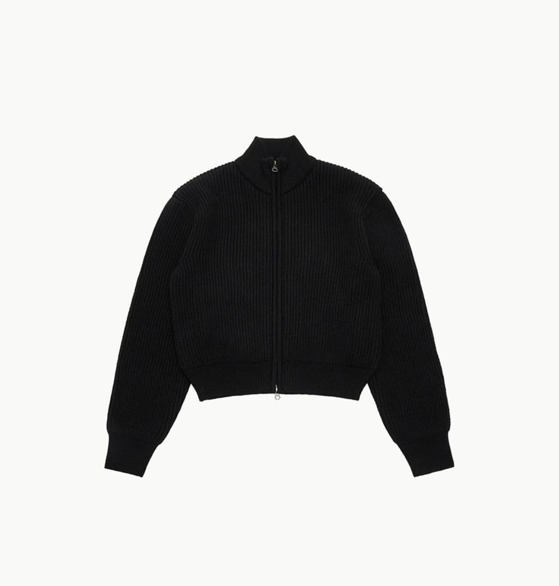 아모멘토 풀 니들 크롭 블루종 블랙 상품이미지1